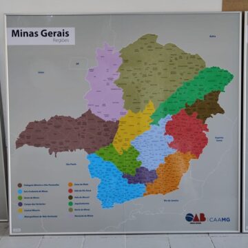 mapa regiões de minas gerais
