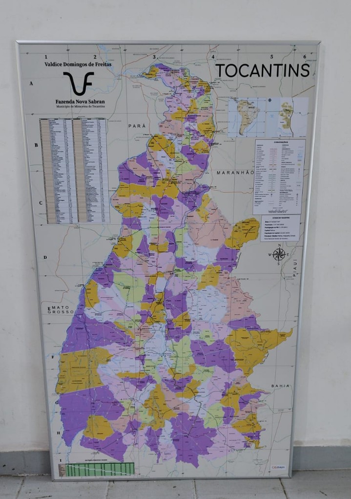 TOCANTINS RODOVIÁRIO mapa do tocantins com municípios coloridos com azul, roxo e laranja, rodovias, lista de cidades por população